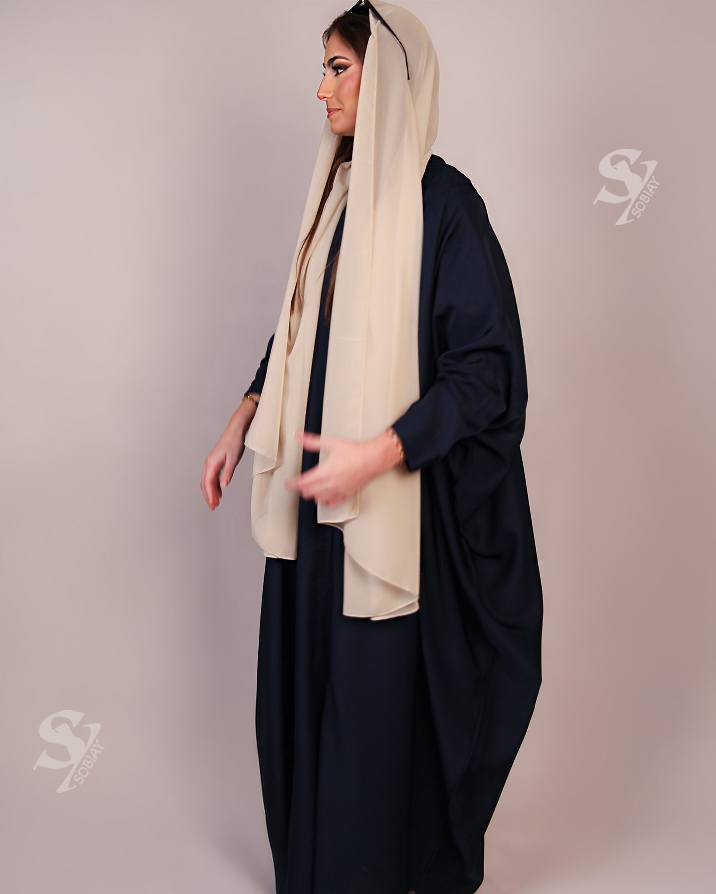 Blue Kaftan Kaliji – Elegant & Modest for Ramadhan SY12